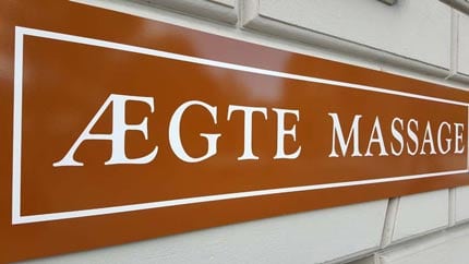 Ægte massage skilt